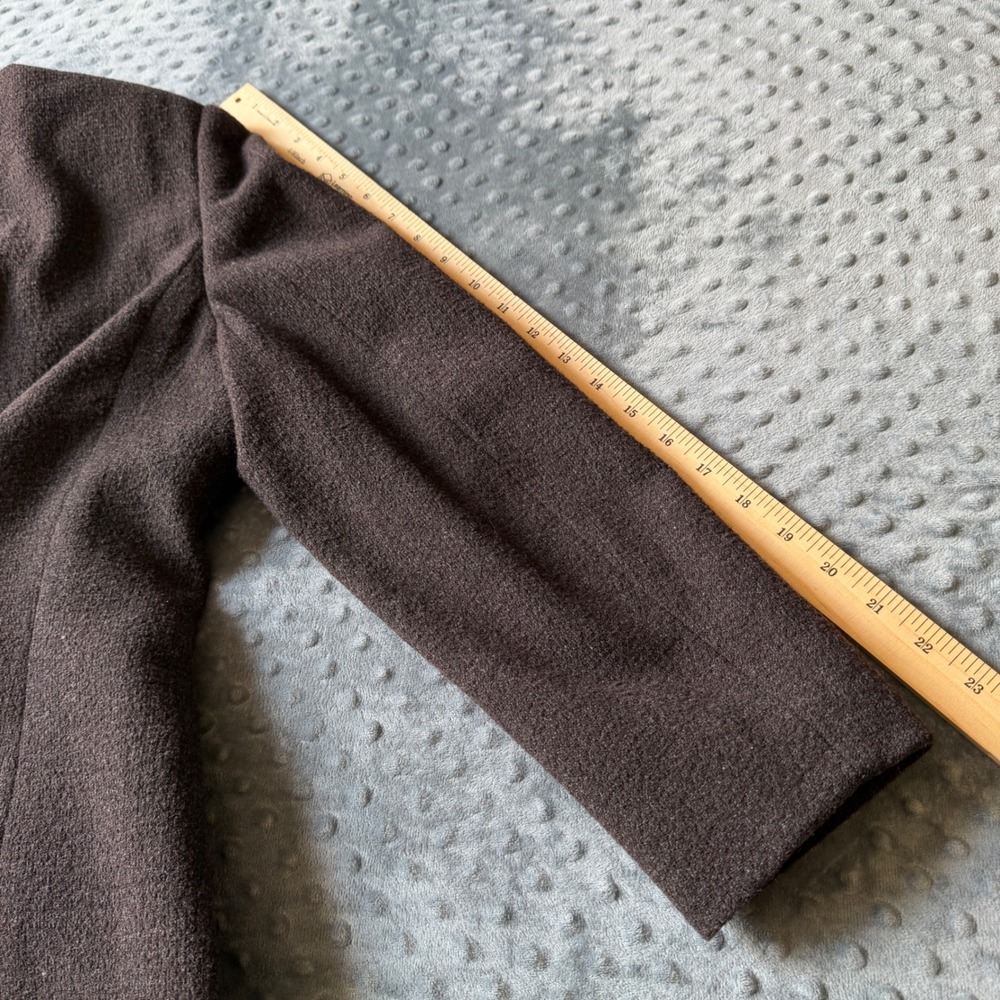 Giorgio Armani Le Collezioni Brown Wool Blend Skirt Suit Set Made in Italy 12/8 - Picture 9 of 16